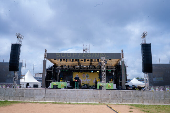 full stage setup with royalty global sound for goldenpenny semovita soup festival ibadan liberty stadium
